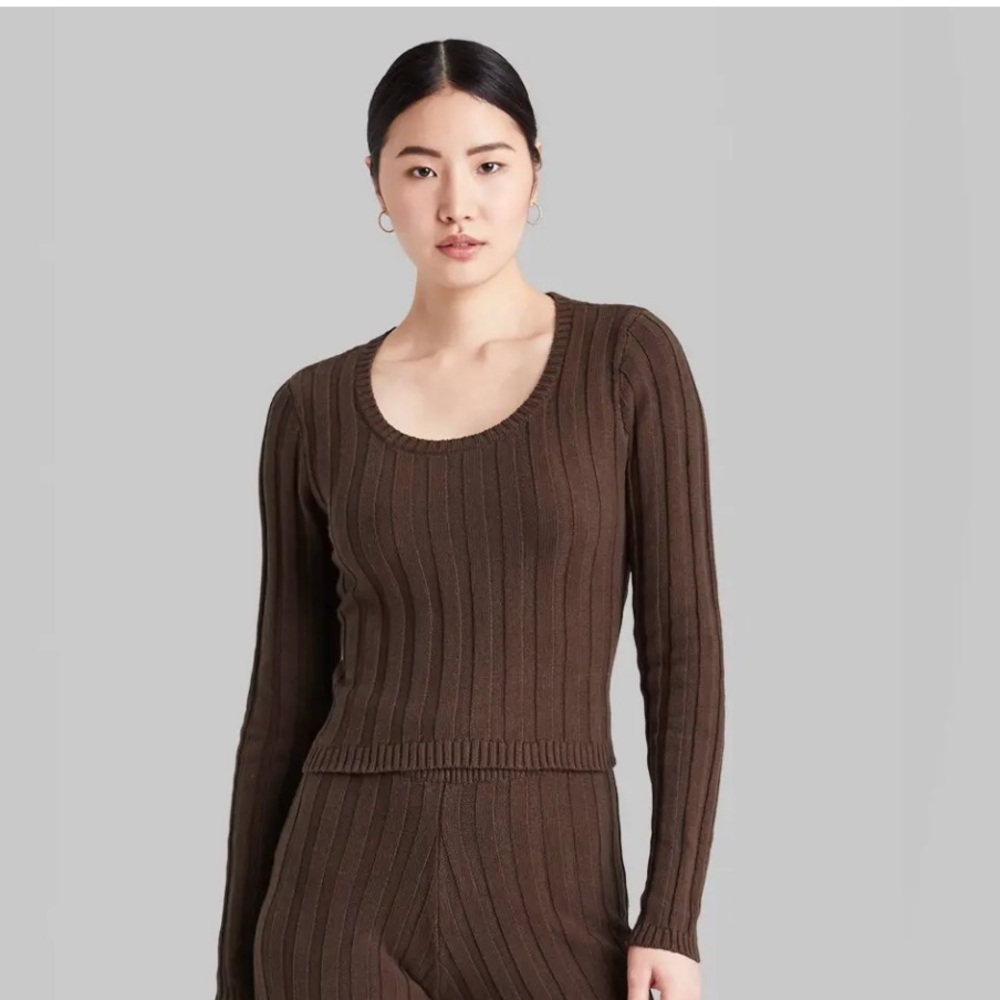 Wild Fable Ribbed Open Back Pull Over Sweater Sz-XL - Picture 2 of 9